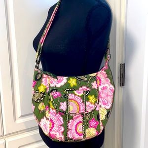 Vera bradley Pink and green floral crossbody